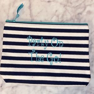 Thirty one Large zippered pouch with "Party on the Go"  personalization